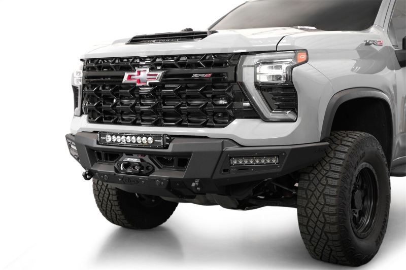 Chevrolet Silverado 2500 Front Bumper - Addictive Desert Designs - Phantom Winch - Hammer Black - 2024+
